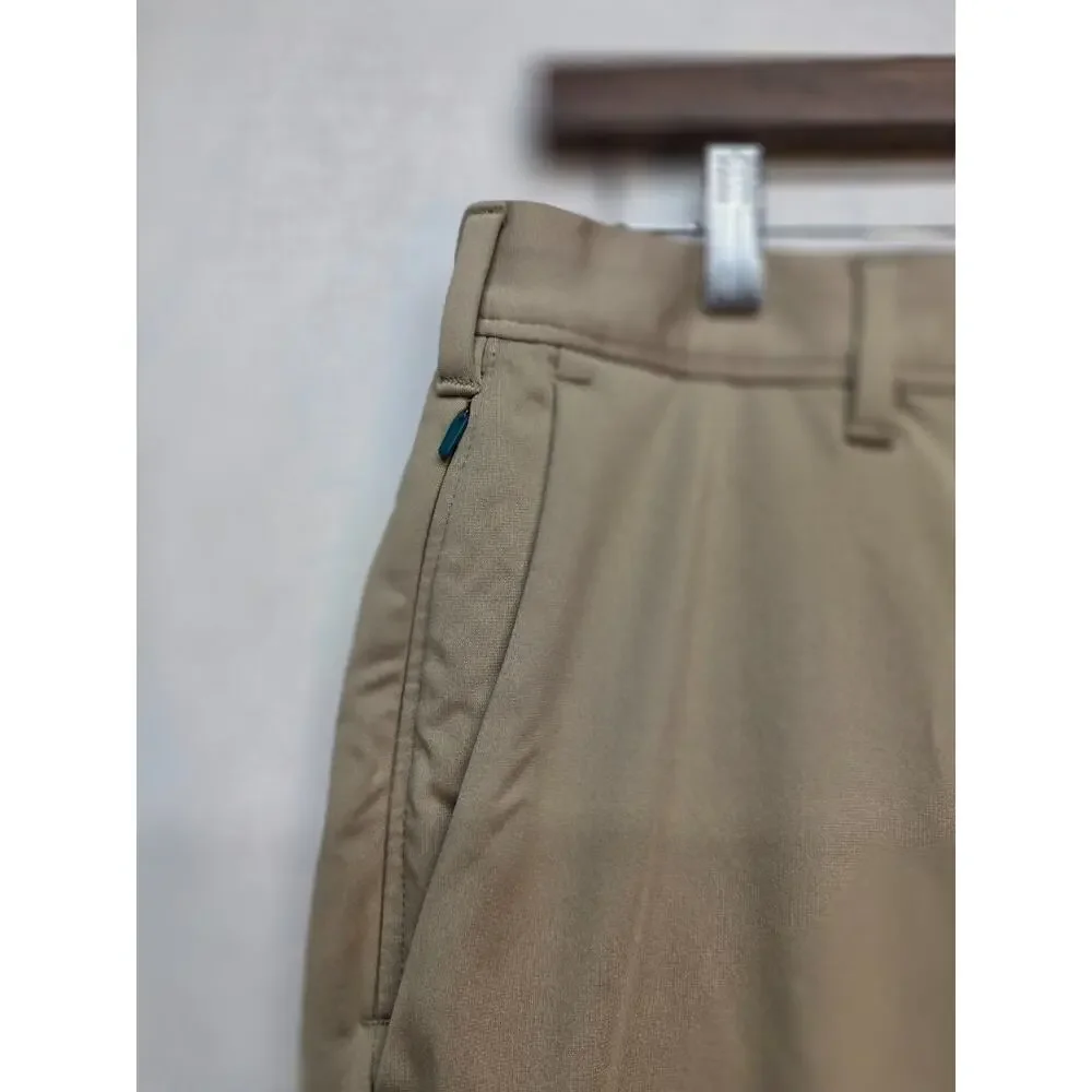Lands' End Men's Traditional Fit Pants Size 32x34 Chino Khaki Trousers Beige Tan